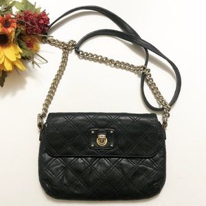 MARC JACOBS Black Quilted Crossbody Shoulder Bag